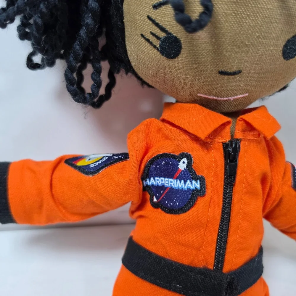 Harperiman Handmade Cloth Astronaut Doll Orange Flight Suit NASA Style 14 Inch‎